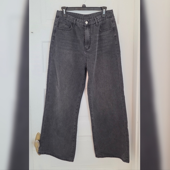 Cider Charcoal Wide Leg Jeans - Picture 1 of 4